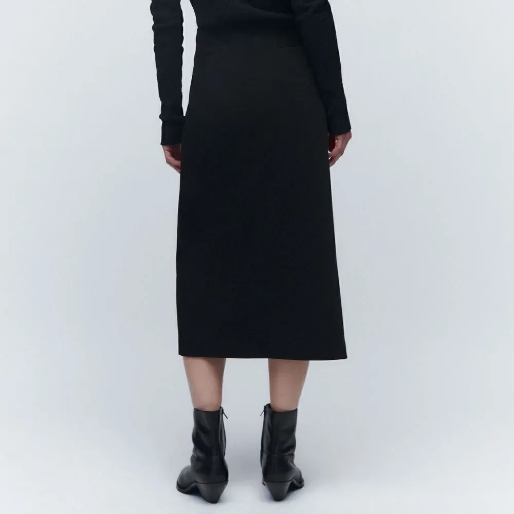 Zara Low Rise Pencil Skirt Slit